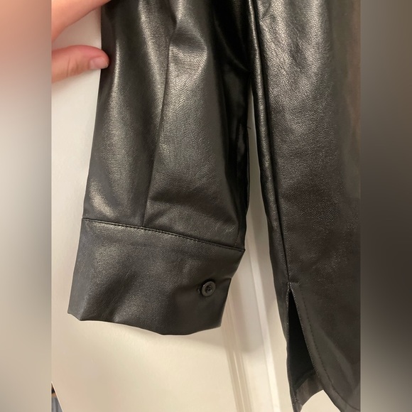 Cider‎ Faux Leather Shirt Style Black Jacket - Picture 4 of 4